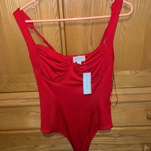 Red bodysuit